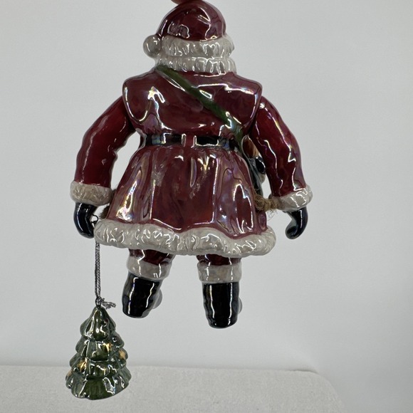 Vintage Department 56 6" Santa Ceramic Bell Ornament Moving Arms And Legs - Picture 3 of 8